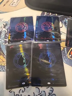 MTG ONE Complete Bundle Oil Slick Raised Foil Lands Two of Each Basic (X10) - Image 2