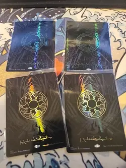 MTG ONE Complete Bundle Oil Slick Raised Foil Lands Two of Each Basic (X10) - Image 3
