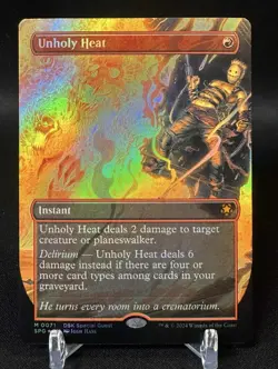 Unholy Heat - Borderless Foil - NM-Mint, English Special Guests MTG Magic - Image 1