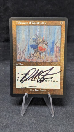 Talisman of Creativity (Retro Frame Foil Etched)-MTG-Signed Dark Inked Cardback - Image 1