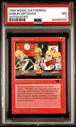 1994 MTG Magic the Gathering Antiquities Goblin Artisans Uncommon PSA 7 NM - Image 1