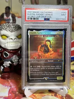 2022 MTG Secret Lair Dustin, Gadget Genius Stranger Things PSA 9 - Image 1
