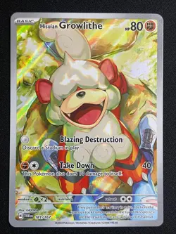 Pokemon Hisuian Growlithe - IR SV06: Twilight Masquerade 181/167 HP - Image 1