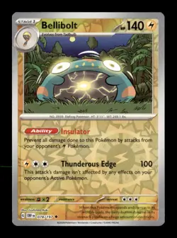 SV03: Obsidian Flames Pokemon TCG Bellibolt Uncommon Reverse Holo - Image 1