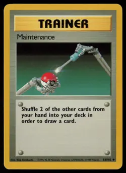 Maintenance 83/102 Pokemon Base Set Unlimited Uncommon Lightly Played - Image 1