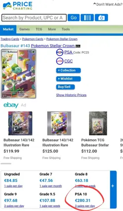 Pokemon Bulbasaur #143 - Stellar Crown 2024 - PSA 10 - Image 2