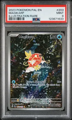 2023 POKEMON PAL EN-PALDEA EVOLVED ILLUSTRATION RARE #203 MAGIKARP PSA 9 - Image 1