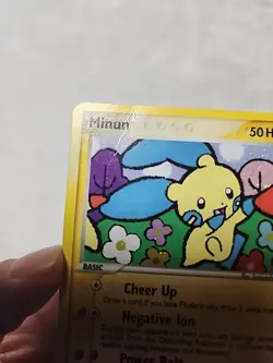 Pokemon TCG Pop Series 3 Minun Holo 2006 4/17 Damaged - Image 2