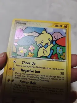 Pokemon TCG Pop Series 3 Minun Holo 2006 4/17 Damaged - Image 4