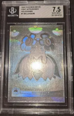 2000 Pokemon Movie First Appearance Hologram Bellossom 7.5 Near Mint Beckett. - Image 1