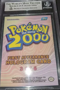2000 Pokemon Movie First Appearance Hologram Bellossom 7.5 Near Mint Beckett. - Image 3