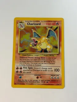 1999 Pokemon Charizard 004/102 Base Set Holo Unlimited Rare, Vintage! MINT - Image 3