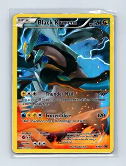 Black Kyurem XY80 Holo Promo XY Promo Pokemon Heavily Played - Image 1