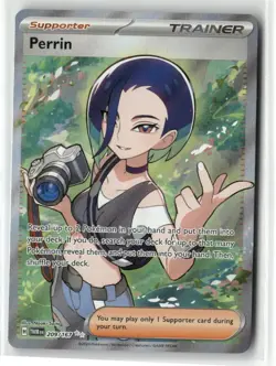 POKEMON TWLIGHT MASQUERADE PERRIN FULL ART 209/167 TCG HOLO - Image 1