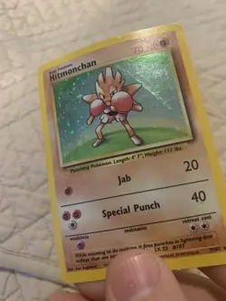 Pokemon TCG Hitmonchan Base Set 7/102 Holo Unlimited Holo Rare HP - Image 4