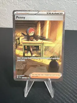 Pokemon Penny 252/198 Scarlet & Violet Illustration Rare Holo Trainer Full Art - Image 3