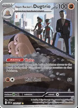 Team Rocket's Dugtrio 239/217 Illustration Rare ME: Ascended Heroes Pokemon NM/M - Image 1