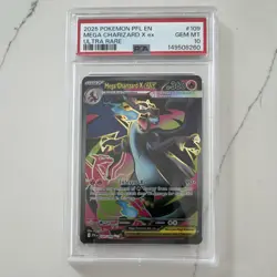Pokemon Mega Charizard X ex Phantasmal Flames 109/094 Ultra Rare Holo EX PSA 10 - Image 1