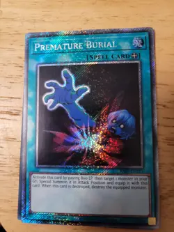 Yugioh | RA03-EN103 | Premature Burial | Quarter Century Bonanza Secret Rare - Image 1