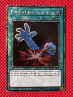 Yugioh | RA03-EN103 | Premature Burial | Quarter Century Bonanza Secret Rare - Image 1
