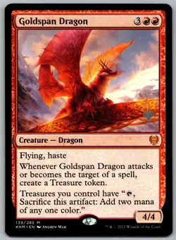Goldspan Dragon M Promo Pack: Kaldheim 139 NM - Image 1