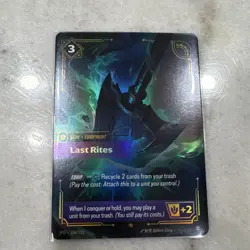 League of Legends Last Rites Equipment Dark Glow Foil Card 150/221 English - Image 1