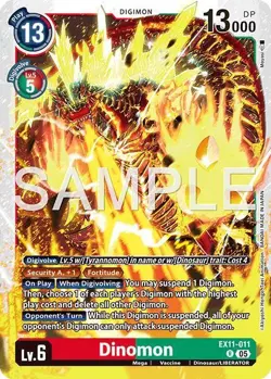 Digimon Card Game Single Dinomon Rare Dawn of Liberator EX11-011 R NM - Image 1