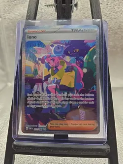 Pokemon TCG Iono Paldean Fates Holo Card 237/091 Special Illustration - Image 1