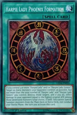 LED4-EN010 HARPIE LADY PHOENIX FORMATION COMMON 1ST EDITION YuGiOh CARD - Image 1