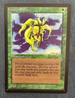 MTG INTERNATIONAL EDITION LIVING ARTIFACT (IE / CE) CLIPPED CORNERS COLLECTOR'S - Image 1