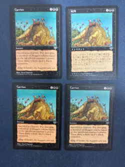 MTG 4X MIRAGE CARRION MAGIC THE GATHERING ENGLISH + JAPANESE RARE INSTANT BLACK - Image 5