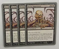 MTG 4X UNHINGED NECRO-IMPOTENCE NM MAGIC THE GATHERING RARE BLACK ENCHANTMENT - Image 2