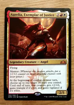 MTG Magic: Aurelia, Verfechterin des Rechts, Exemplar of Justice, English, Engel - Image 1