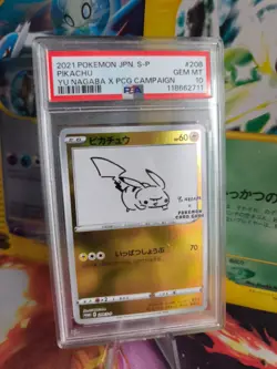 Pokemon Card Pikachu YU Nagaba X PCG Campaign Promo Reverse Holo Japanese PSA 10 - Image 1
