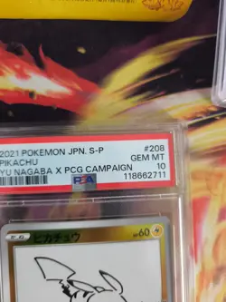 Pokemon Card Pikachu YU Nagaba X PCG Campaign Promo Reverse Holo Japanese PSA 10 - Image 4
