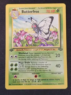 Pokemon TCG Butterfree 33 Jungle 1st Ed Mint / Near Mint - Image 1