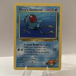Pokemon TCG Mistys Tentacool 57/132 Gym Heroes LP - Image 1