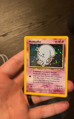 Wobbuffet Pokemon WOTC 2001 Neo Discovery 16/75 Holo Swirl LP+ - Image 2
