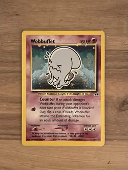 Wobbuffet Pokemon WOTC 2001 Neo Discovery 16/75 Holo Swirl LP+ - Image 4