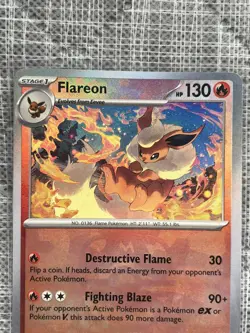 Pokemon TCG Flareon (Master Ball Pattern) 013/131 Prismatic Evolutions - Image 3