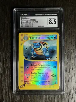 Blastoise CGC 8.5 Pokemon WOTC 2002 Expedition 36/165 Reverse Holo Low POP 30 - Image 1