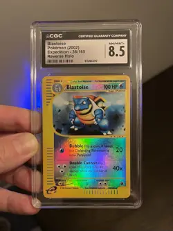 Blastoise CGC 8.5 Pokemon WOTC 2002 Expedition 36/165 Reverse Holo Low POP 30 - Image 4