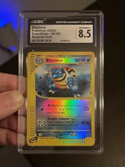 Blastoise CGC 8.5 Pokemon WOTC 2002 Expedition 36/165 Reverse Holo Low POP 30 - Image 5
