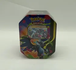 Sealed Pokemon TCG Mega Charizard X EX Tin 4 Booster Packs & Charizard Promo - Image 1