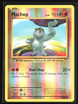 Pokemon TCG - Machop Reverse Holo Common XY - Evolutions 57/108 NM - Image 1