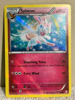 Pokemon TCG - Sylveon - 30/30 - Holo - Rare - XY Trainer Kit Moderately Played - Image 1