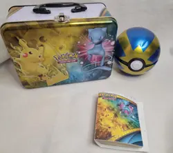 Pokemon trading card game tin and Pokemon ball - Image 1