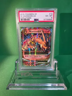 POKEMON 2016 XY EVOLUTIONS M CHARIZARD EX 13/108 PSA 6 - Image 1