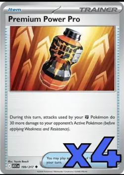 4x Premium Power Pro 199/217 Me: Ascended Heroes PLAYSET x4 - Pokemon TCG - NM - Image 1