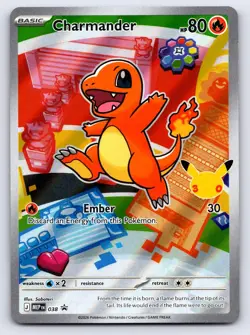 Charmander 038 Holo Promo ME: Mega Evolution Promo Pokemon Near Mint - Image 1